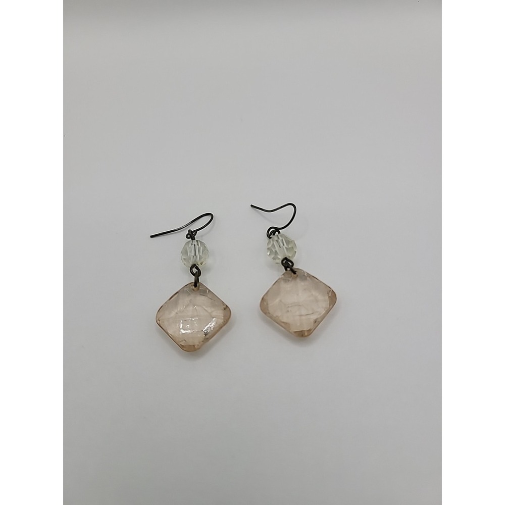 Vintage Premier Designs Earrings Pierced Drop Dangle Pink White Bead Jewelry - Picture 11 of 12